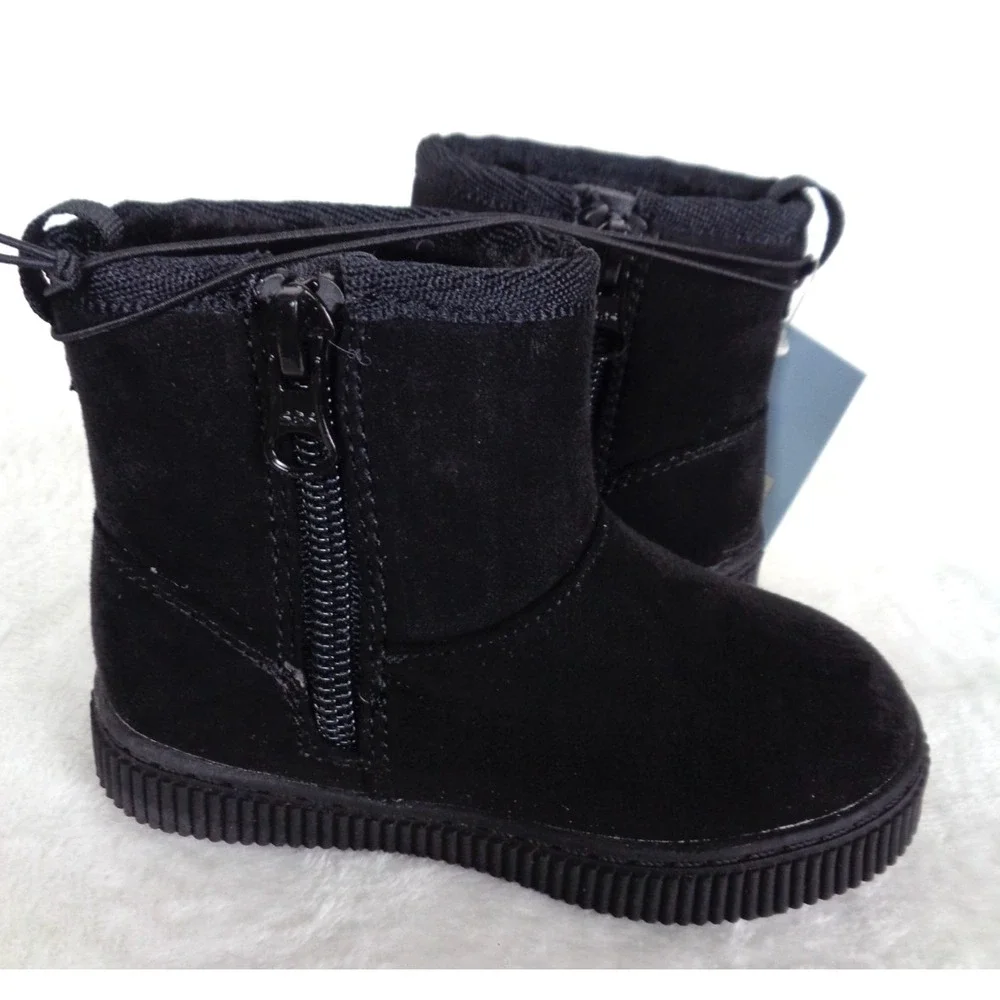Cat & Jack Toddler Girls Arlo Faux Suede Ankle Booties Black Size 5 New With Tag